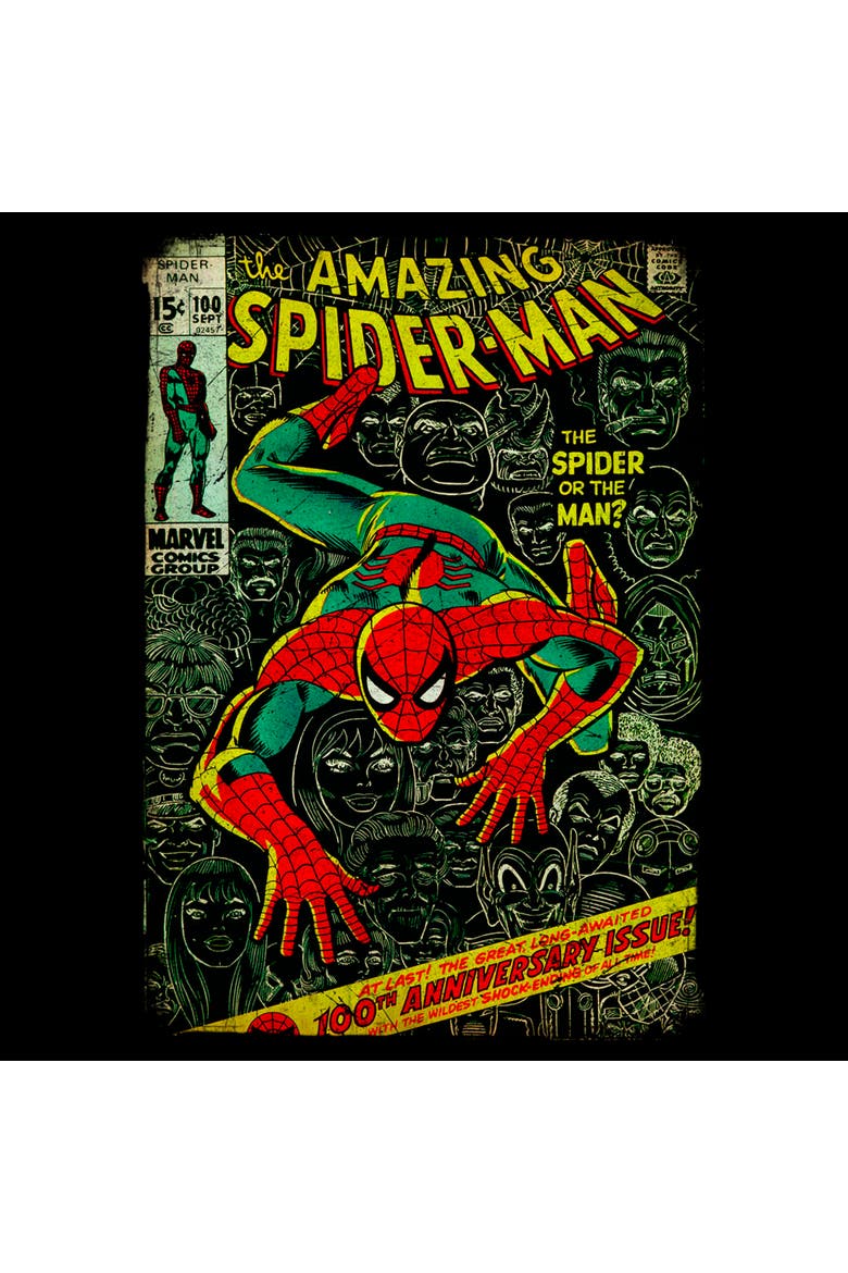 Men's Marvel Spider-Man The Amazing Spider-Man Classic Comic Book Cover Graphic T-Shirt, Alternate, color, Black