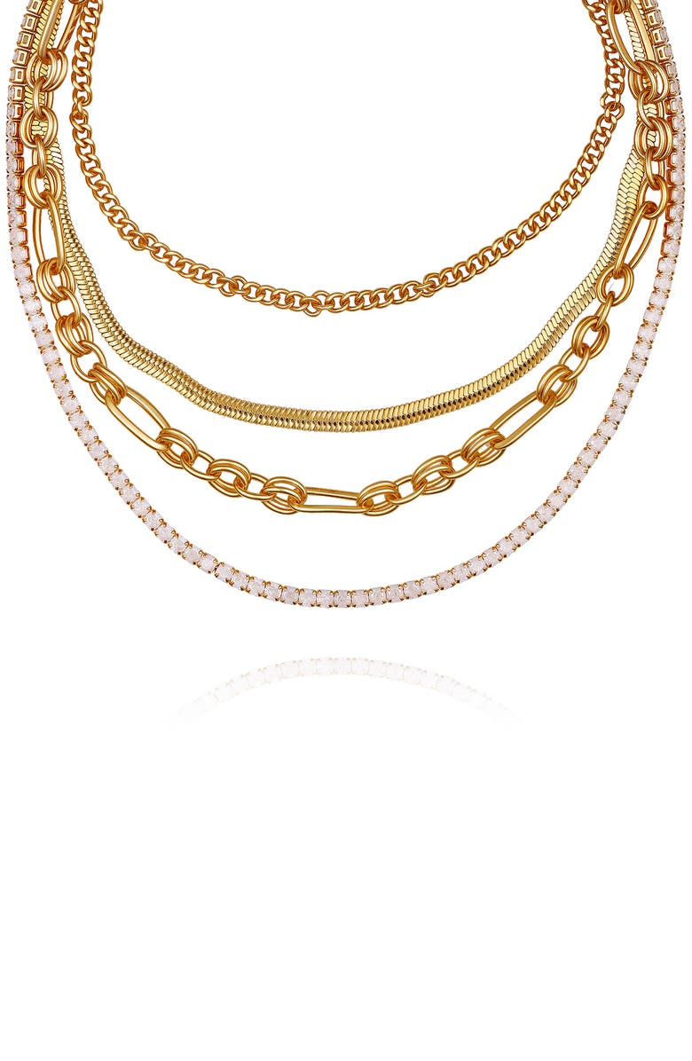 GUESS Layered Necklace, Alternate, color, Gold Tone
