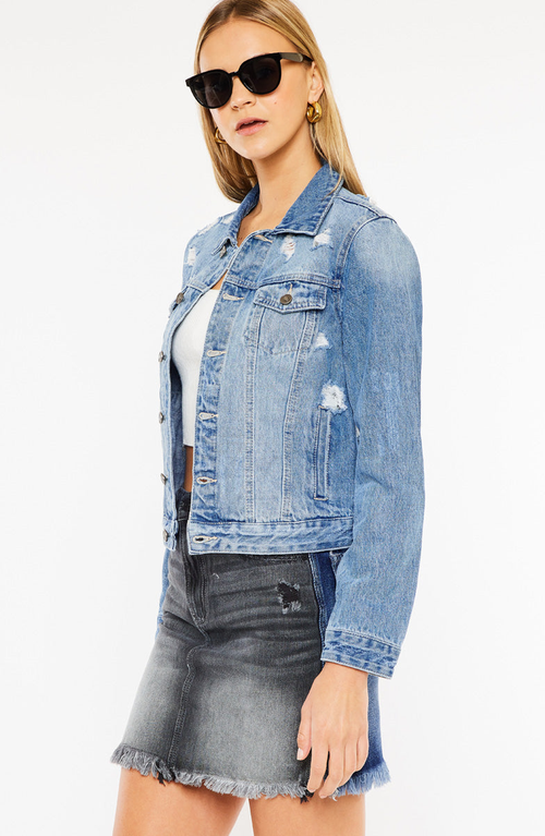 Kancan Henney Classic Trucker Jacket In Blue