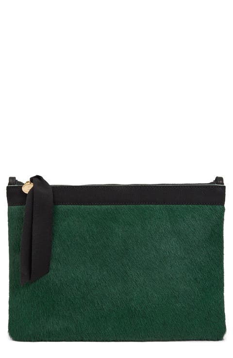 Flat Genuine Calf Hair Clutch