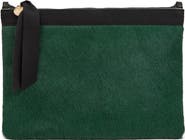 Clare V. Flat Genuine Calf Hair Clutch