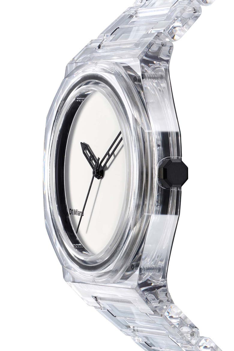 Nylon Bracelet Watch, 39mm, Alternate, color, WHITE