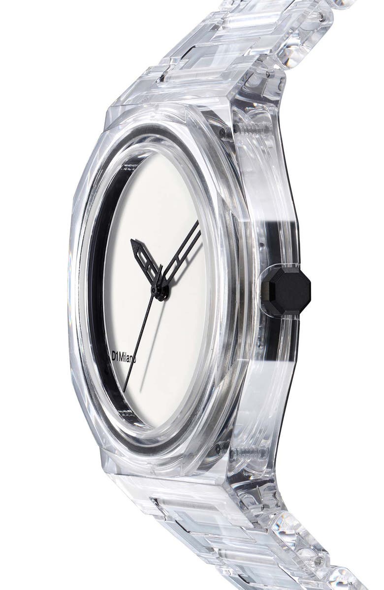 D1 Milano Nylon Bracelet Watch, 39mm, Alternate, color, White