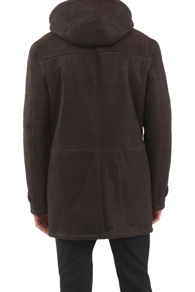 Men's Genuine Shearling Parka, Alternate, color, Brown Pattern/White