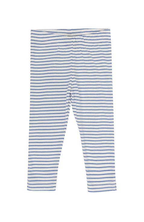 Organic Cotton Stripe Print Leggings (Toddler, Little Kid)