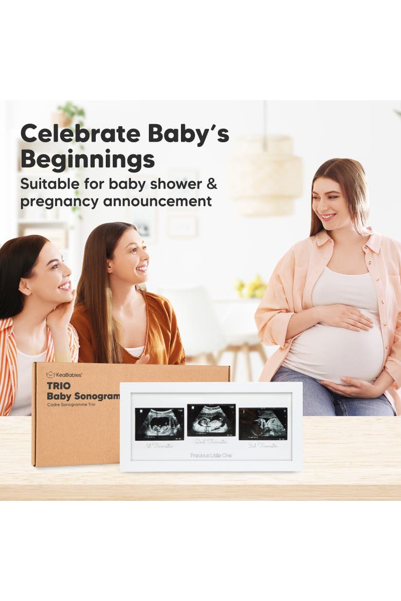 Trio Baby Sonogram Frame, Alternate, color, Alpine White