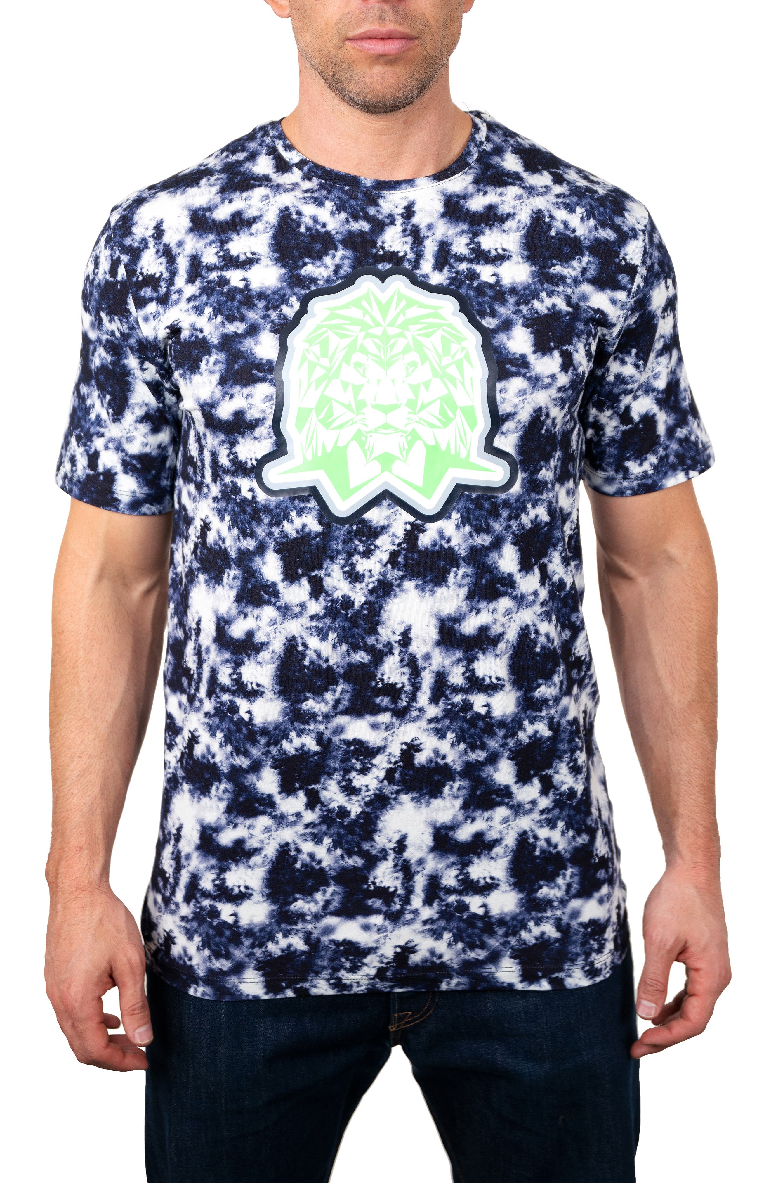 Maceoo Tie Dye Stretch Cotton Graphic Tee