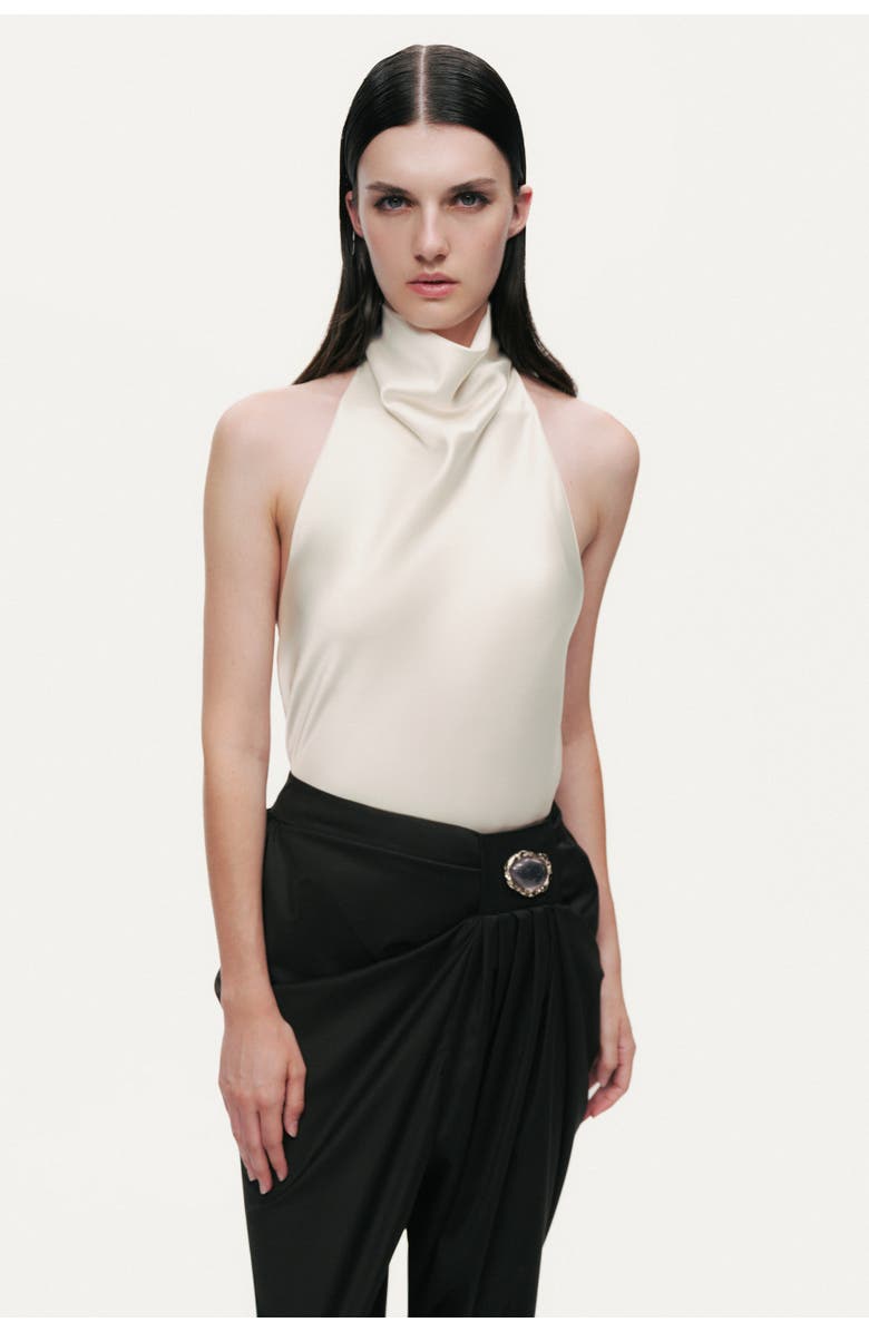 Nocturne Accessory Detailed Pleated Pants, Alternate, color, Black