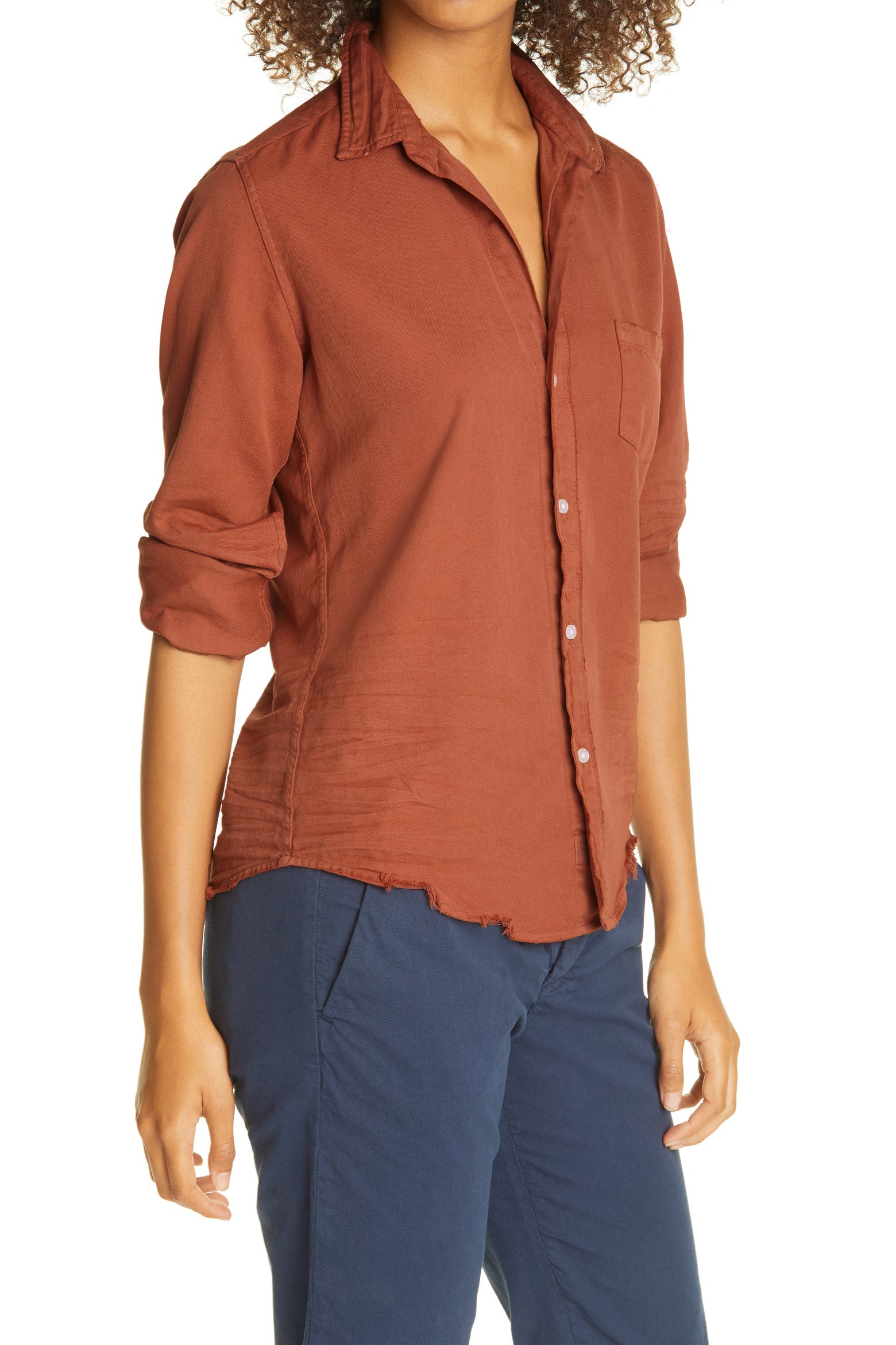 Colorful Button Rug Frank & Eileen Barry Color Denim Button-Up Shirt (Women) | Nordstromrack