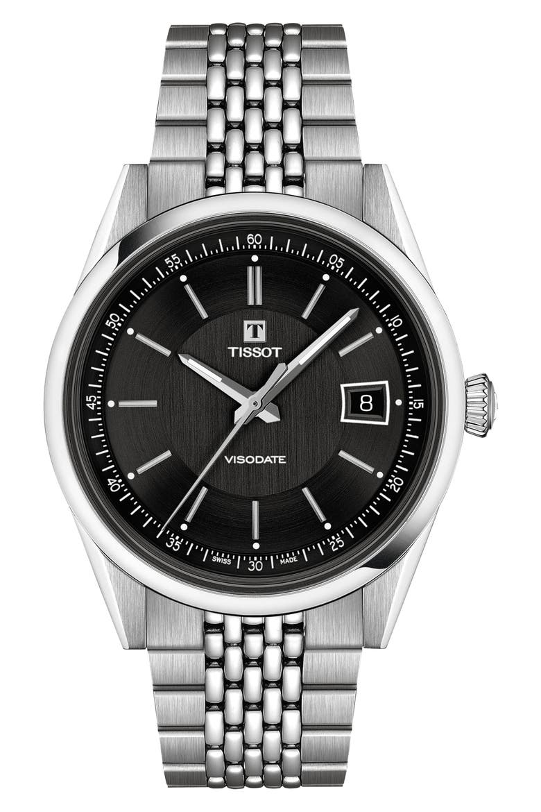Visodate Bracelet Watch, 39mm, Main, color, BLACK