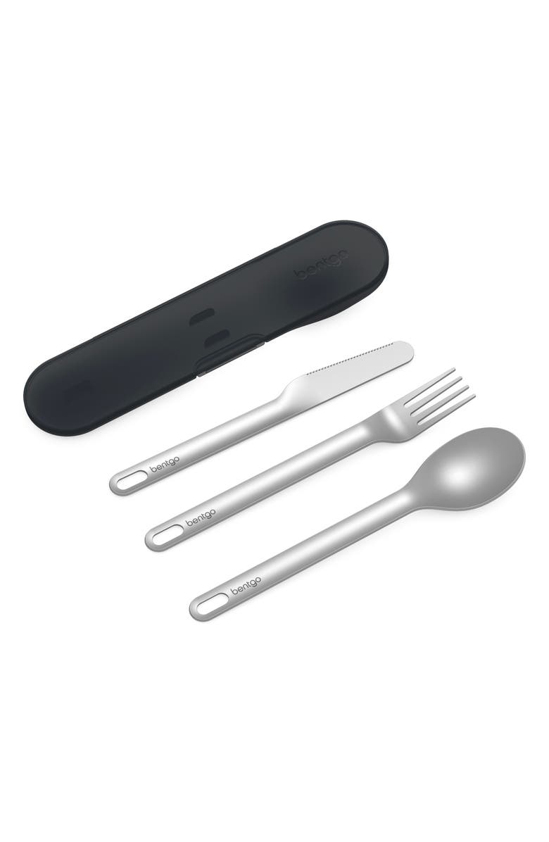 BENTGO Stainless Steel Travel Utensil Set - Carbon, Main, color,