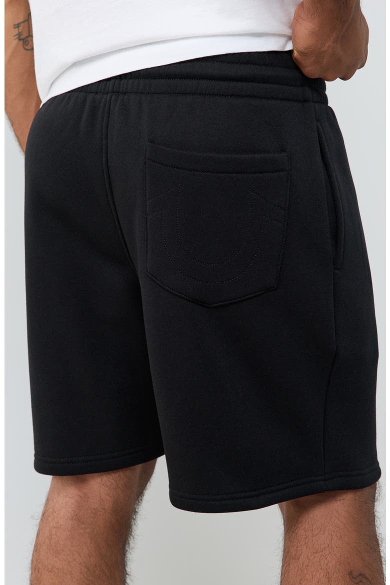 Balloon Graphic Fleece Shorts, Alternate, color, JET BLACK
