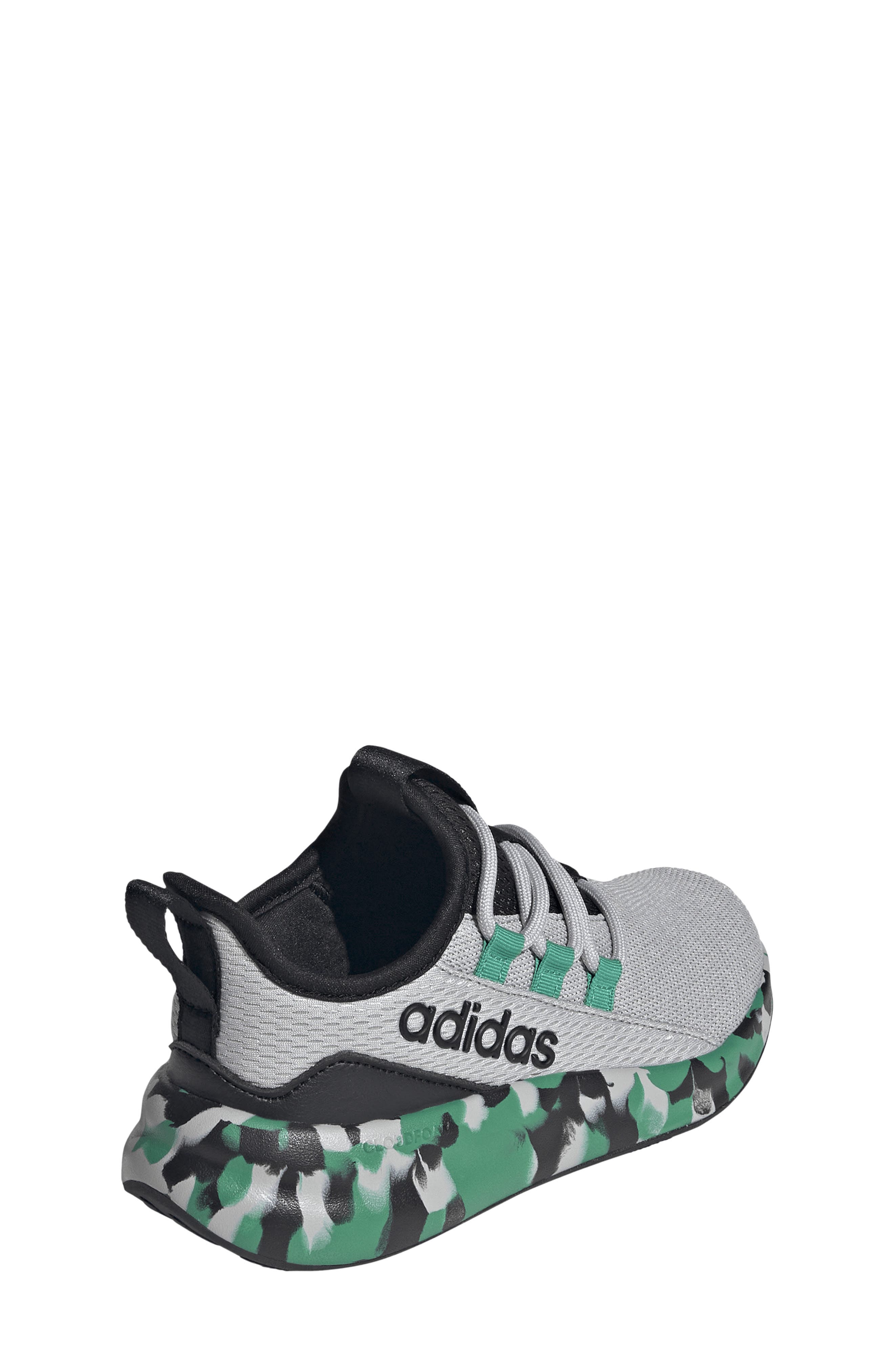 Kids' Lite Racer Adapt 8.0 Sneaker, Alternate, color, GREY/ COURT GREEN/ BLACK