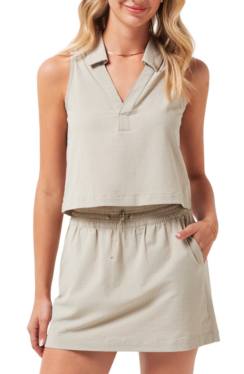 TravisMathew Timeless Breezeblend Sleeveless Polo, Main, color, Island Fossil