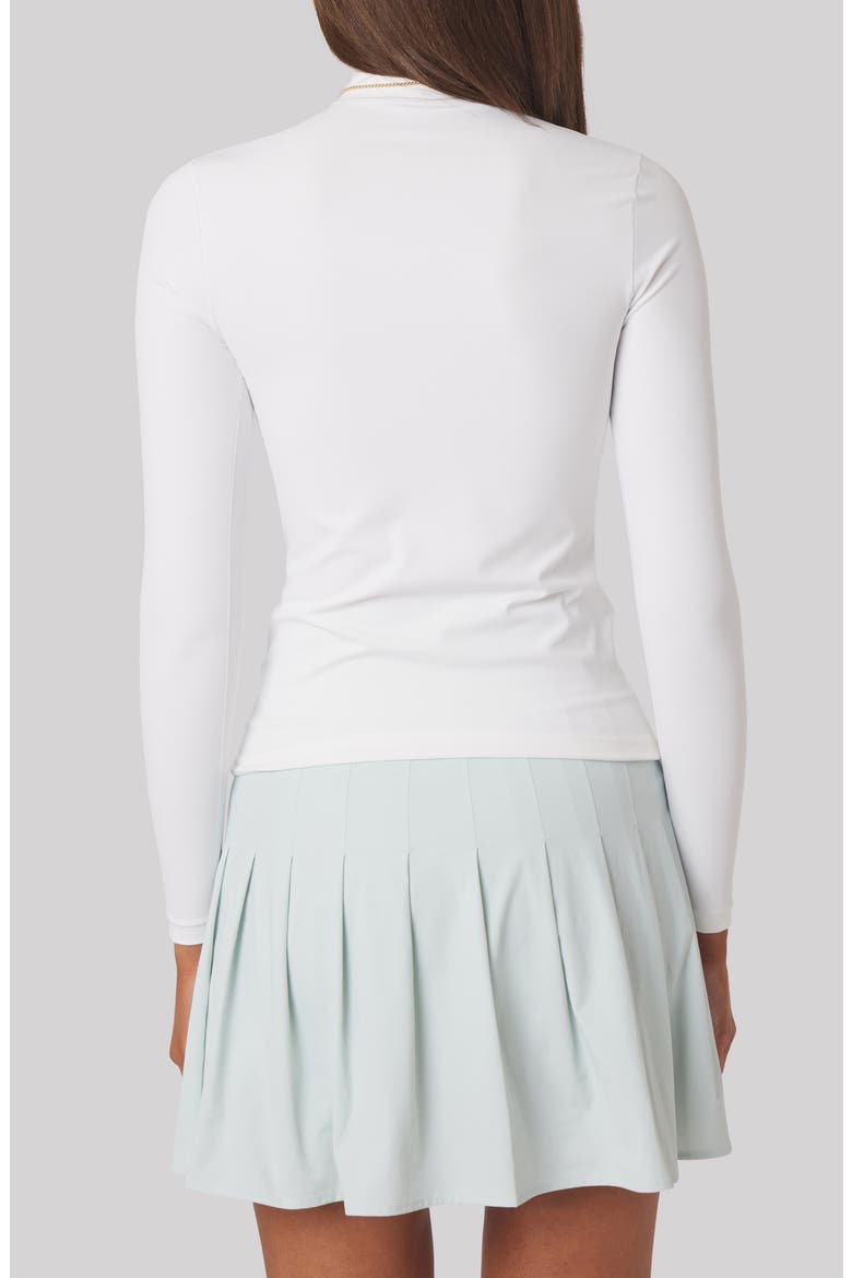 Noelle Performance Mock Neck Top, Alternate, color, WHITE