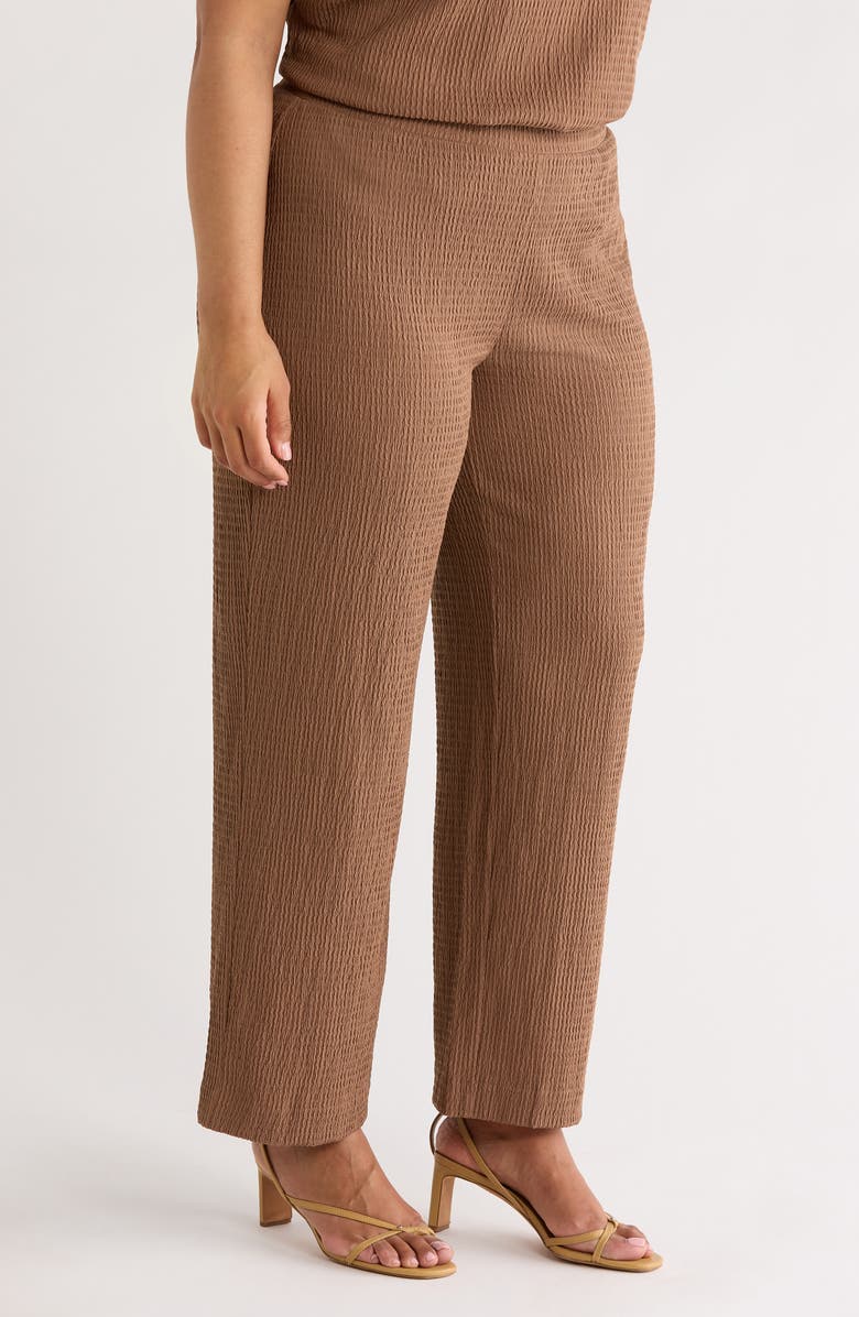 AK ANNE KLEIN Ridge Knit Pull-On Wide Leg Pants, Alternate, color,