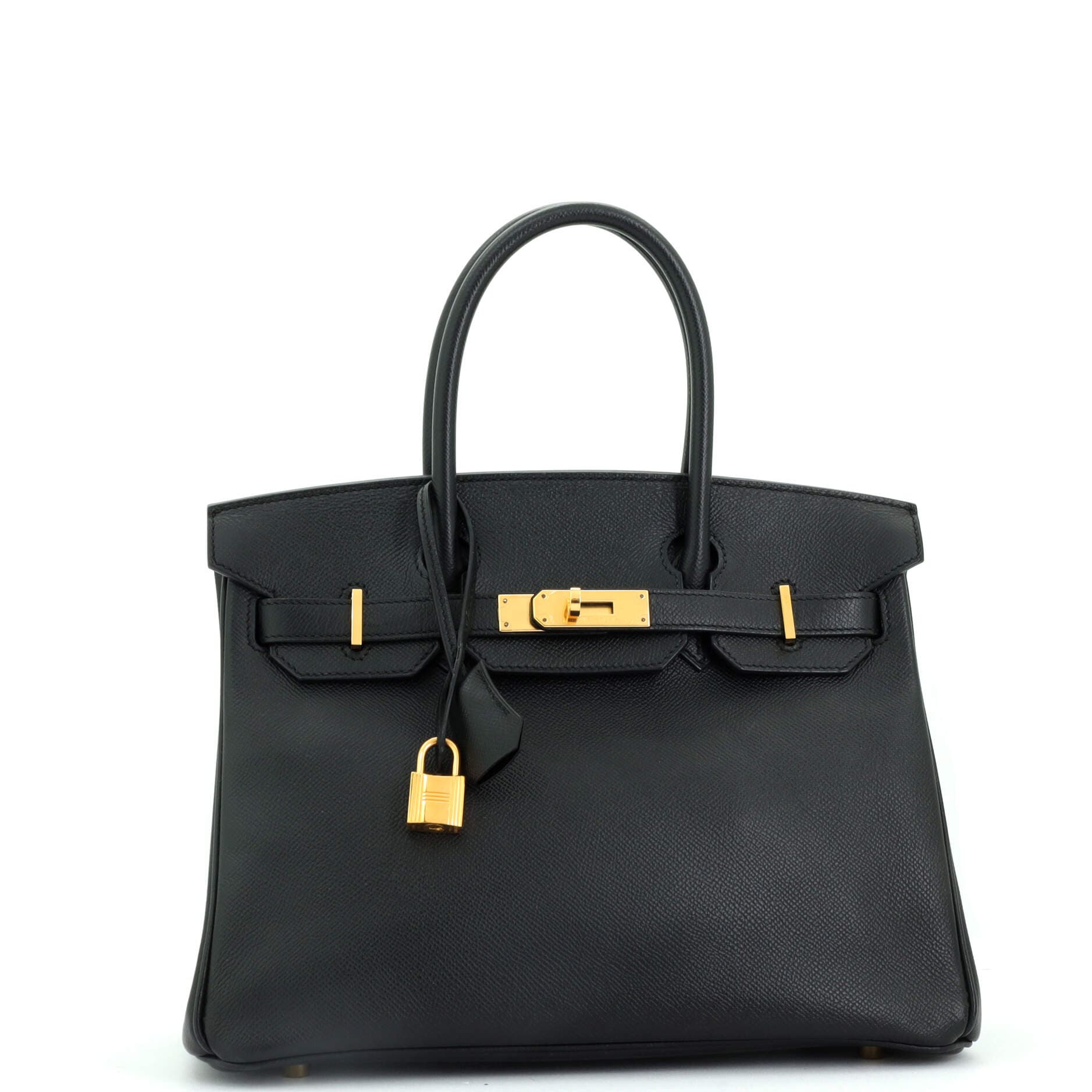 Pre-Owned Hermes Birkin Handbag Black Epsom with Gold Hardware 30, Alternate, color, 