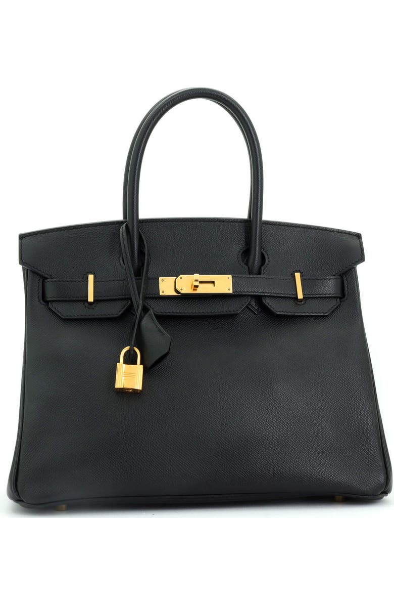 Pre-Owned Hermes Birkin Handbag Black Epsom with Gold Hardware 30, Alternate, color, Noir