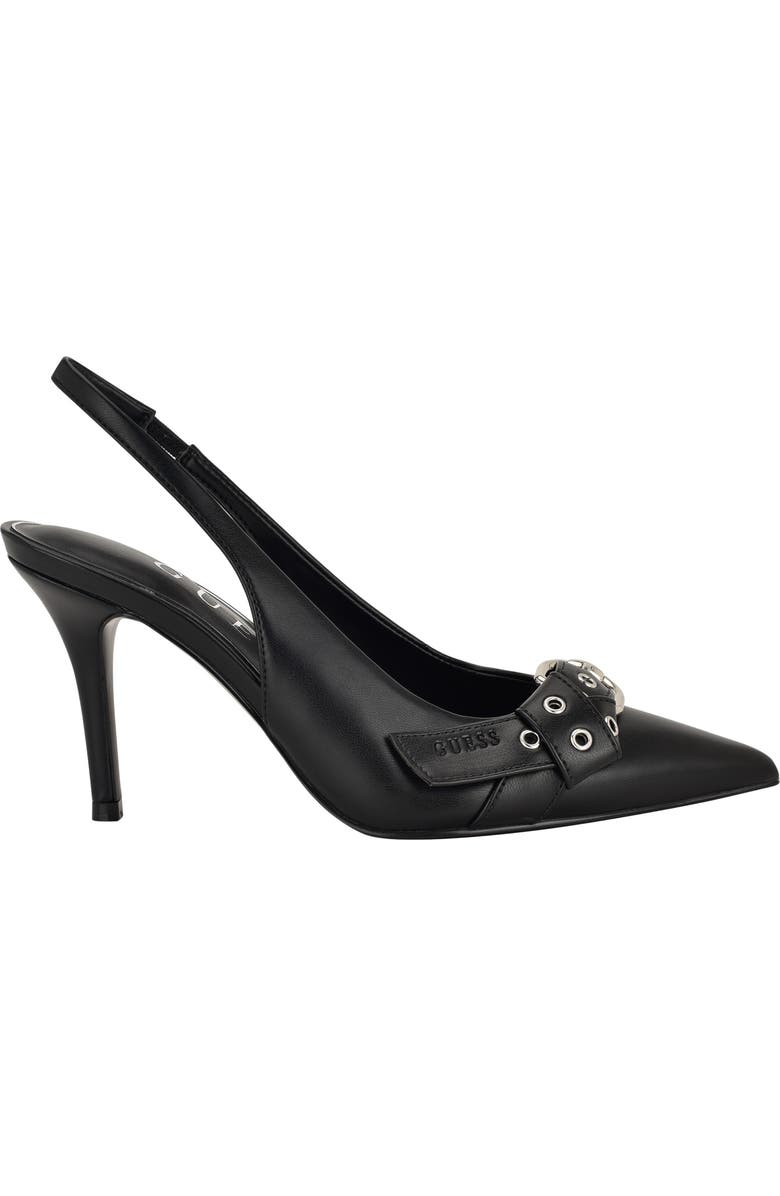 GUESS Prissie Slingback Pointed Toe Pump, Alternate, color, Black