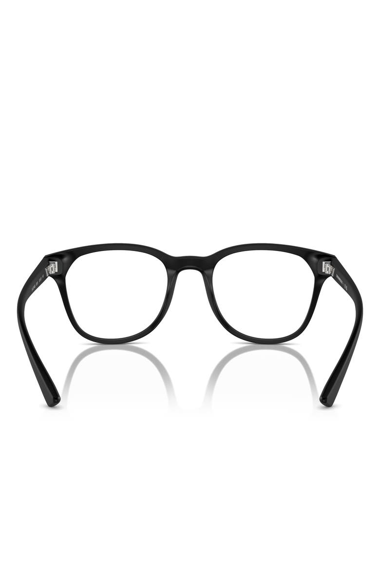 Emporio Armani 52mm Phantos Optical Glasses, Alternate, color, Matte Black / Demo Lens