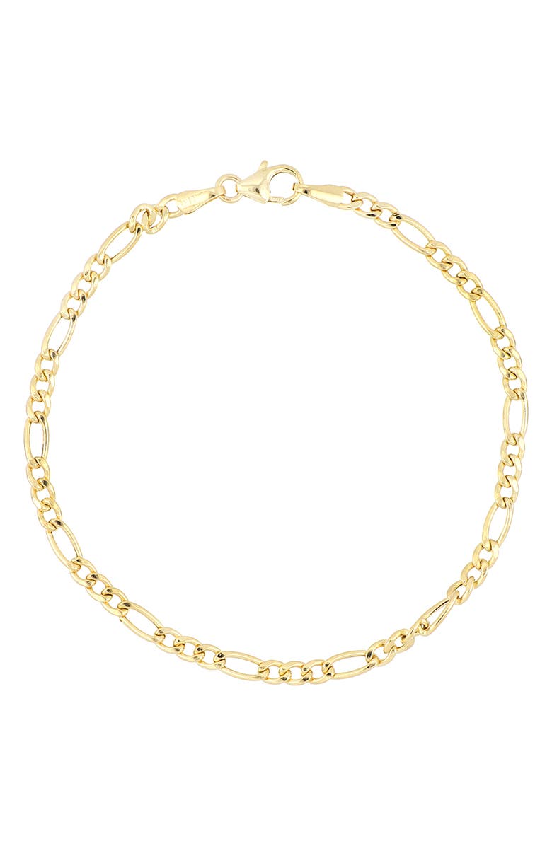 Bony Levy 14K Gold Figaro Chain Bracelet, Main, color, 