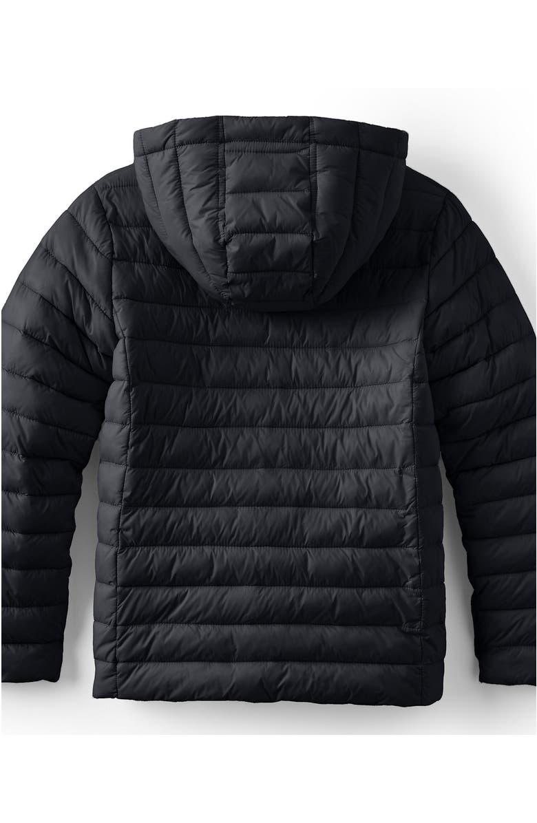 Lands' End Kids ThermoPlume Packable Hooded Jacket, Alternate, color, Black