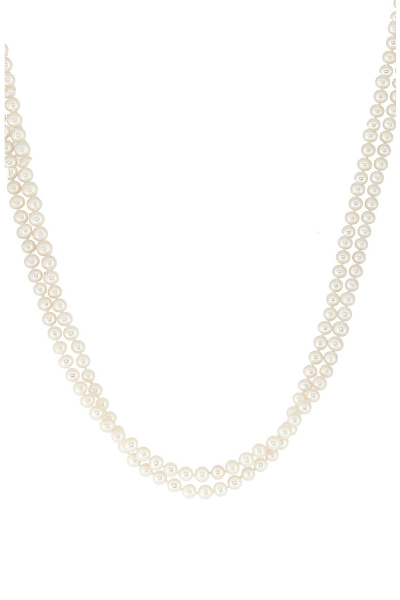 Freshwater Pearl Necklace, Main, color, WHITE