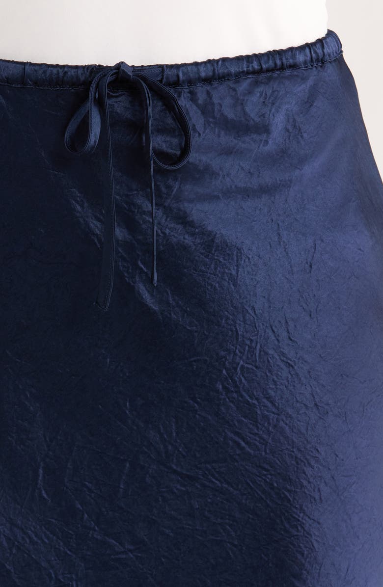 Marine Layer Gabriella Crinkle Slip Skirt, Alternate, color, Navy