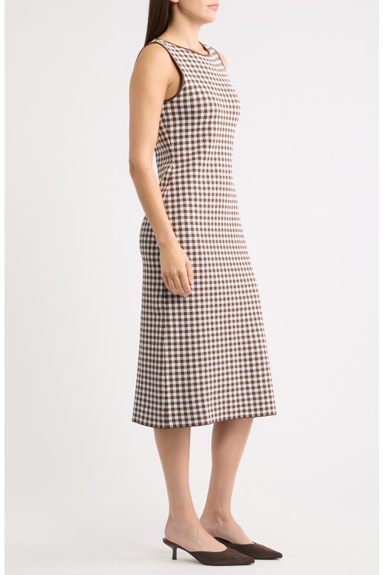 Sleeveless Boat Neck Midi Dress, Alternate, color, CHOCOLATE FUDGE