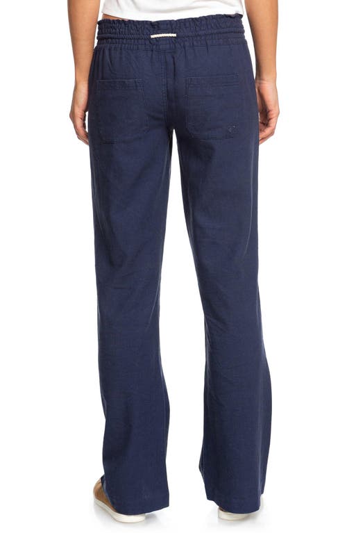 ROXY ROXY OCEANSIDE LINEN BLEND DRAWSTRING PANTS