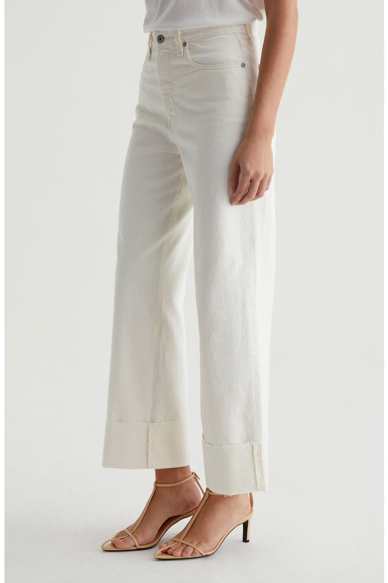Kora High Waist Ankle Wide Leg Jeans, Alternate, color, POWDER