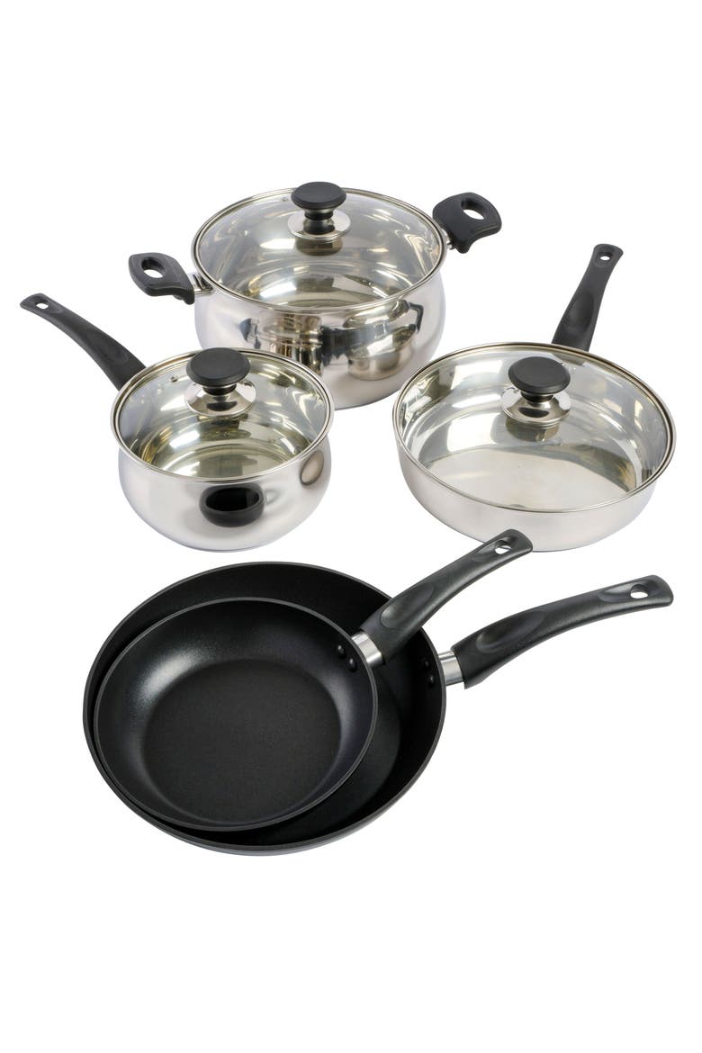 95-Piece Complete Kitchen Set with Cookware, Dinnerware, Flatware & Tools, Alternate, color, Black