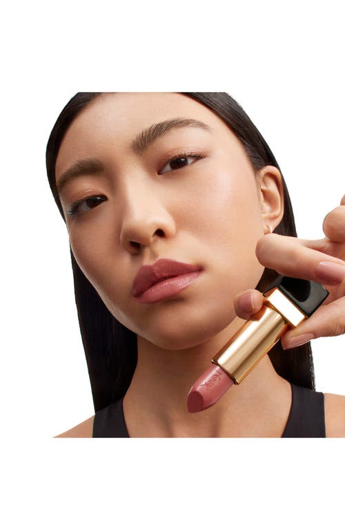 Saint Laurent Yves Rouge Pur Couture Caring Satin Lipstick With Ceramides In N8 Blouse Nu