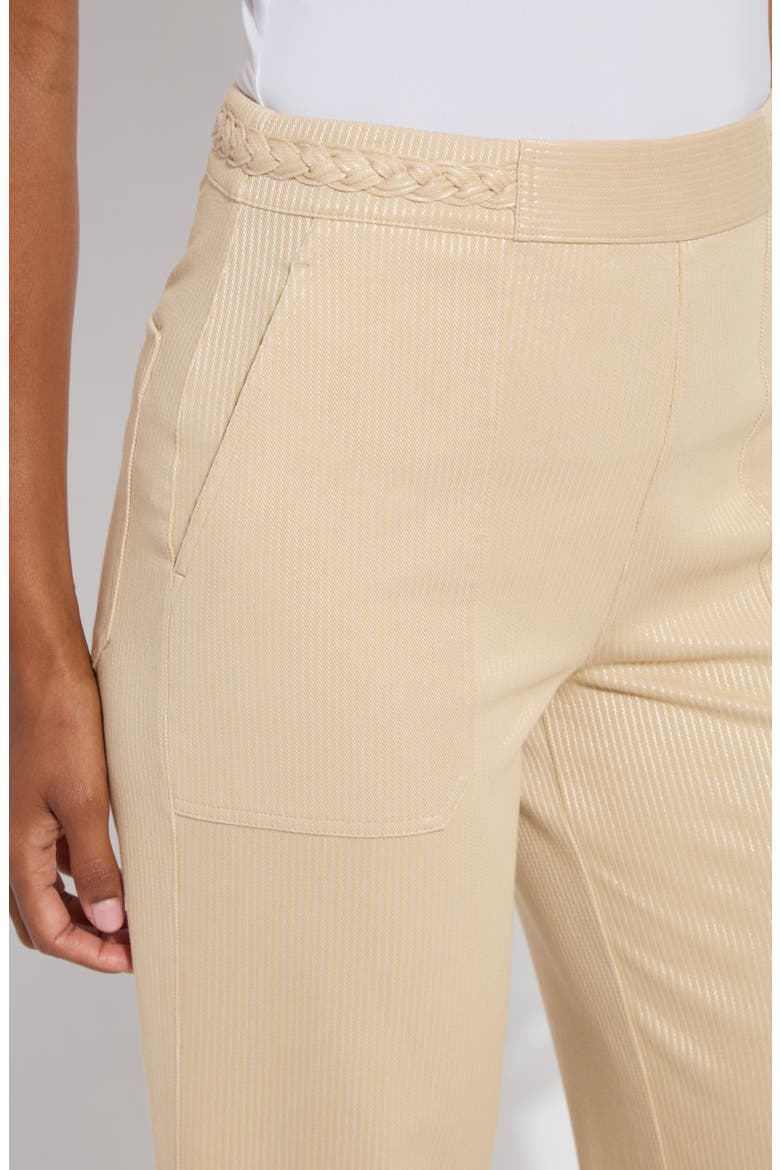 Hayes Braided Crop Wide Leg Pants, Alternate, color, RAFFIA SHEEN LINE