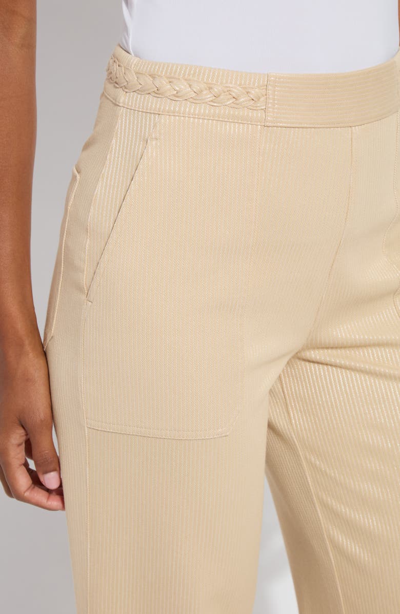 Lysse Hayes Braided Crop Wide Leg Pants, Alternate, color, Raffia Sheen Line