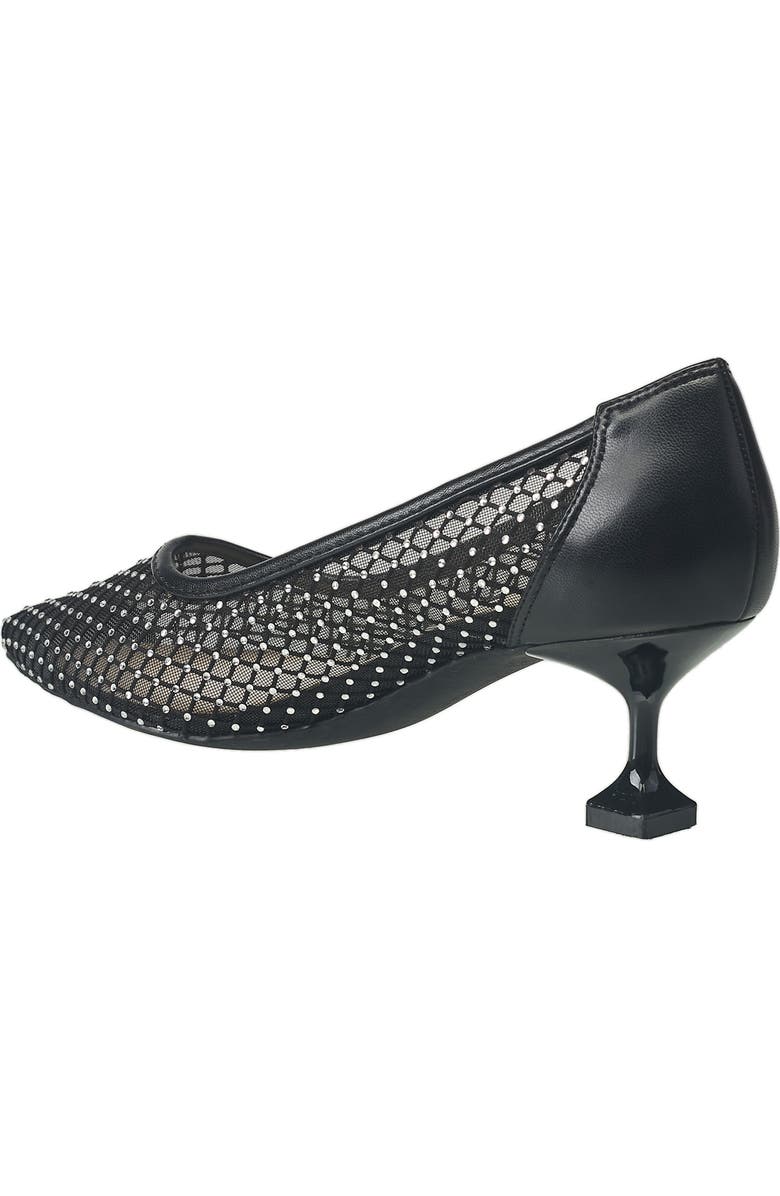 French Connection Elise Mesh And Stone Heel, Alternate, color, Black