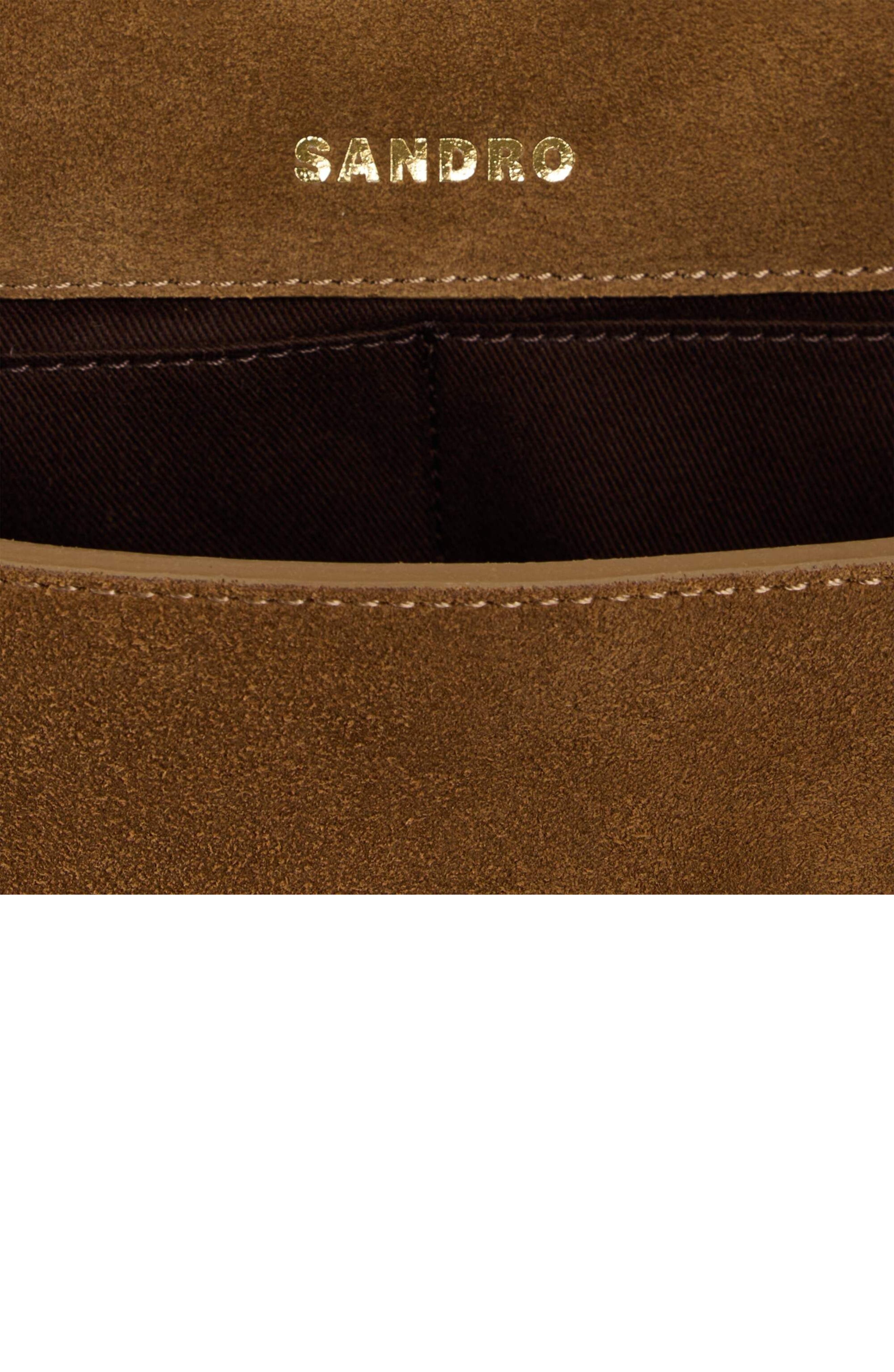 LE GRAND BAZAAR suede bag, Alternate, color, Beige