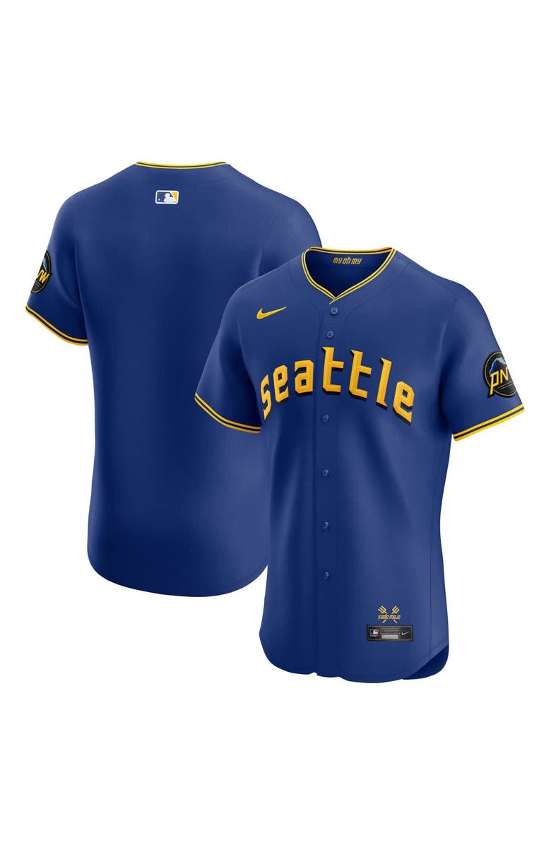 Nike Men's Nike Royal Seattle Mariners City Connect Elite Jersey, Main, color,