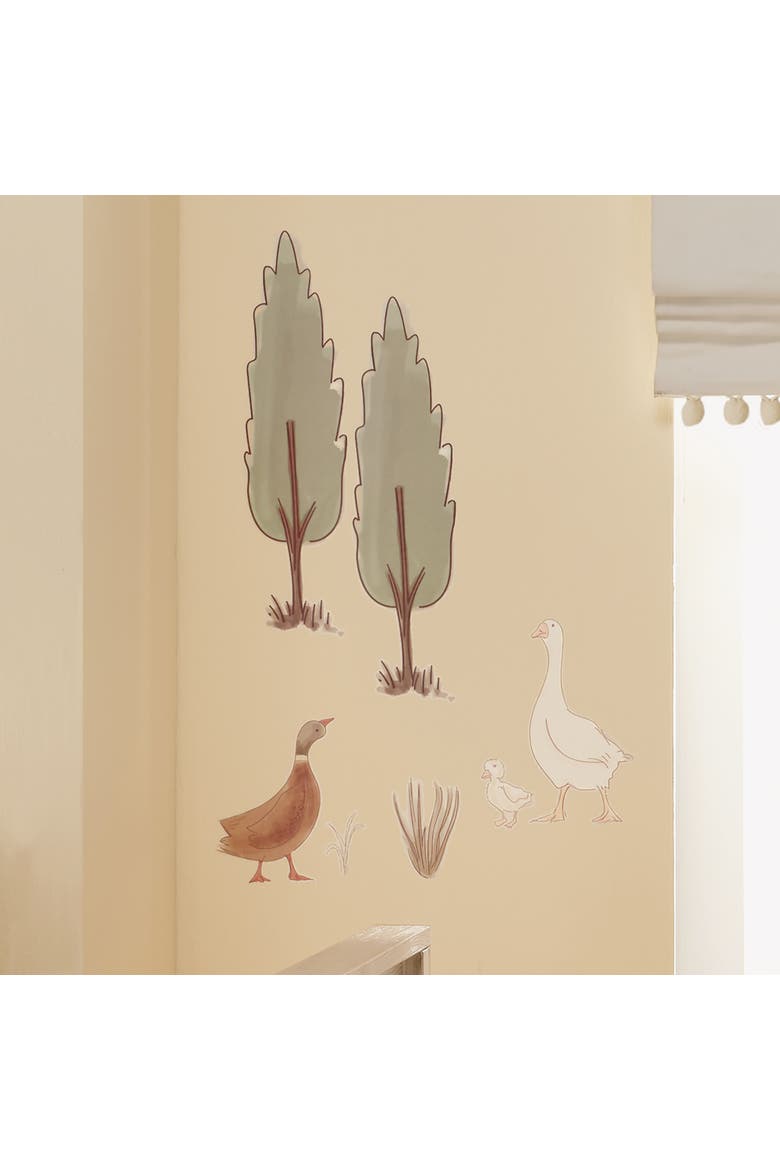 Signature Bunny Hop Woodland Trees/Duck Wall Decals/Stickers, Alternate, color, Multicolor