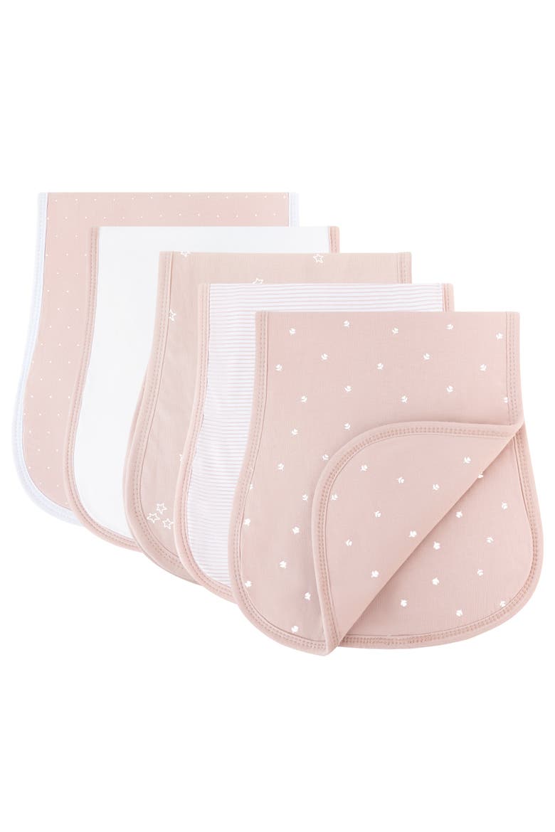 Baby Burp Cloths Reversible 5 Piece Set, Alternate, color, Pink Tulip