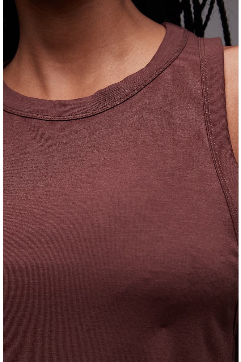 Loose Fit Crewneck Tank, Alternate, color, BROWN