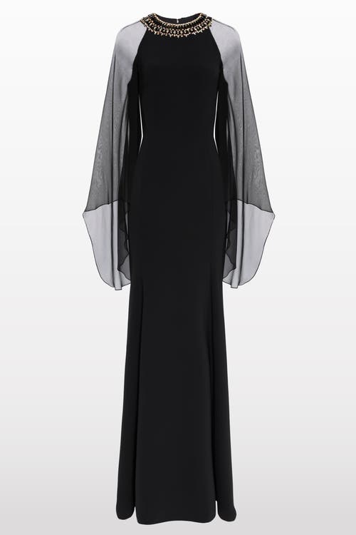 Jenny Packham Charma Maxi Dress In Black