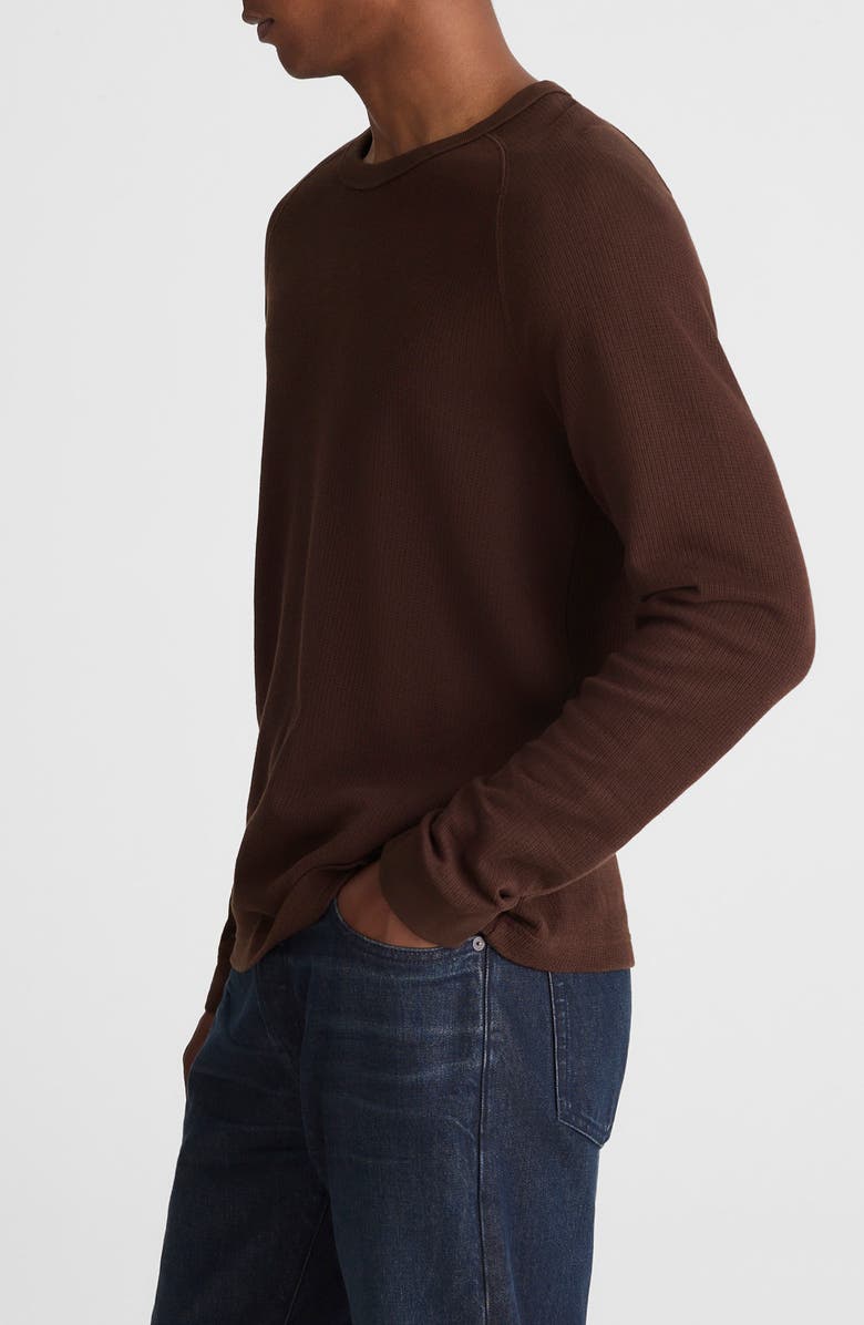 Madewell Textured Long Sleeve T-Shirt, Alternate, color, Coffee Bean