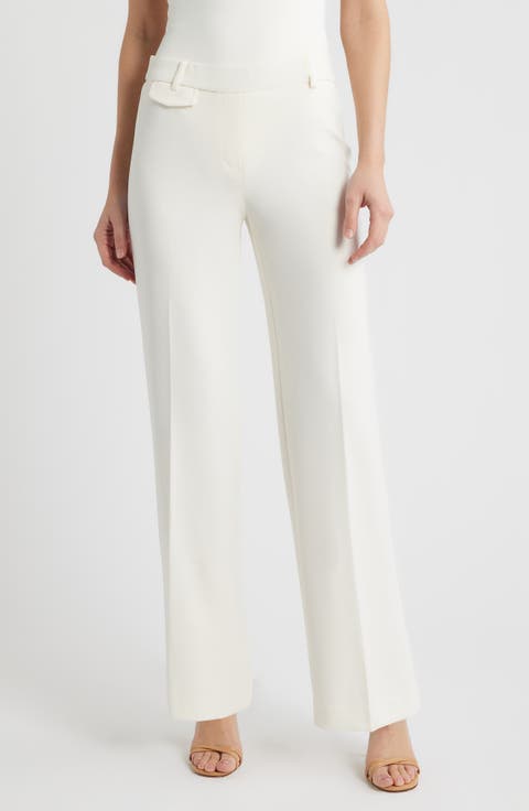 High Waist Wide Leg Pull-On Pants