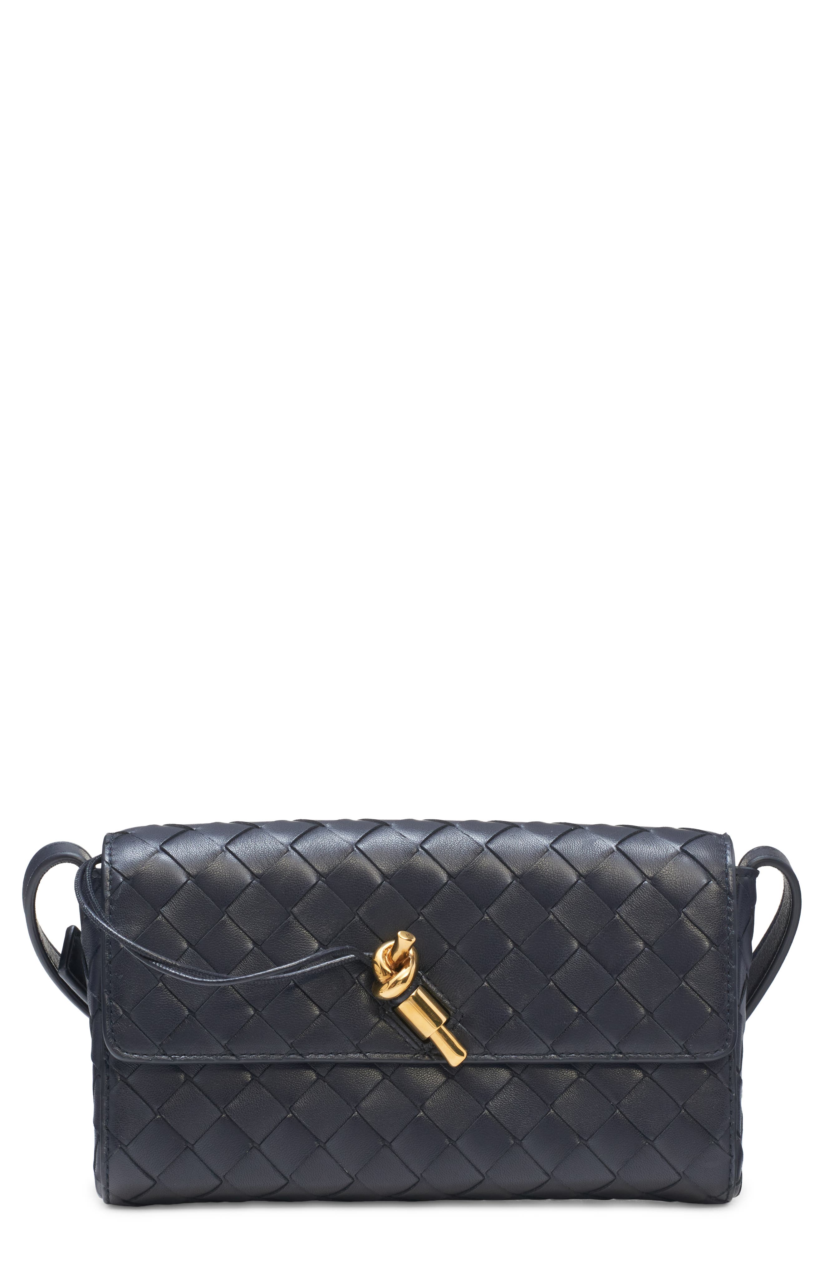 Bottega Veneta Mini Intrecciato Leather Crossbody Bag, Main, color, 