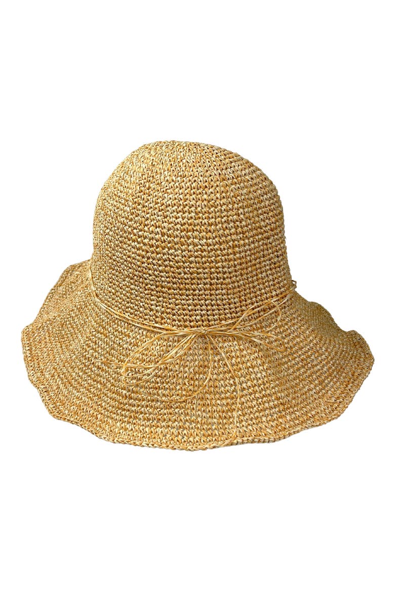 Straw Bucket Hat, Main, color, NATURAL