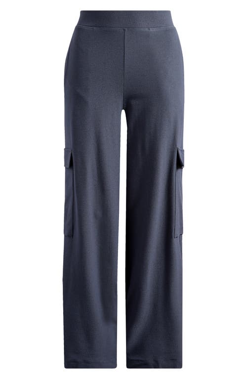 Eileen Fisher Ankle Lantern Cargo Pants In Ebony