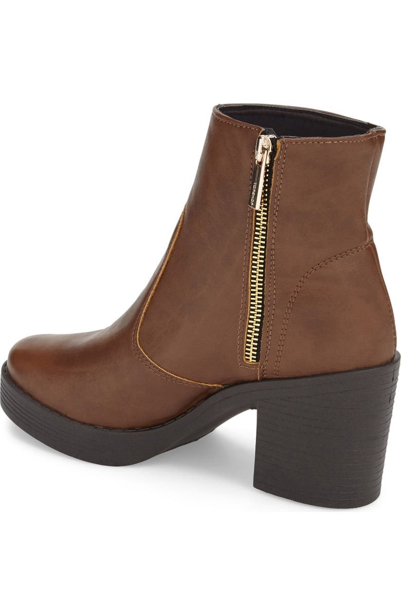 Topshop 'Blossom' High Cut Faux Leather Boot, Alternate, color,