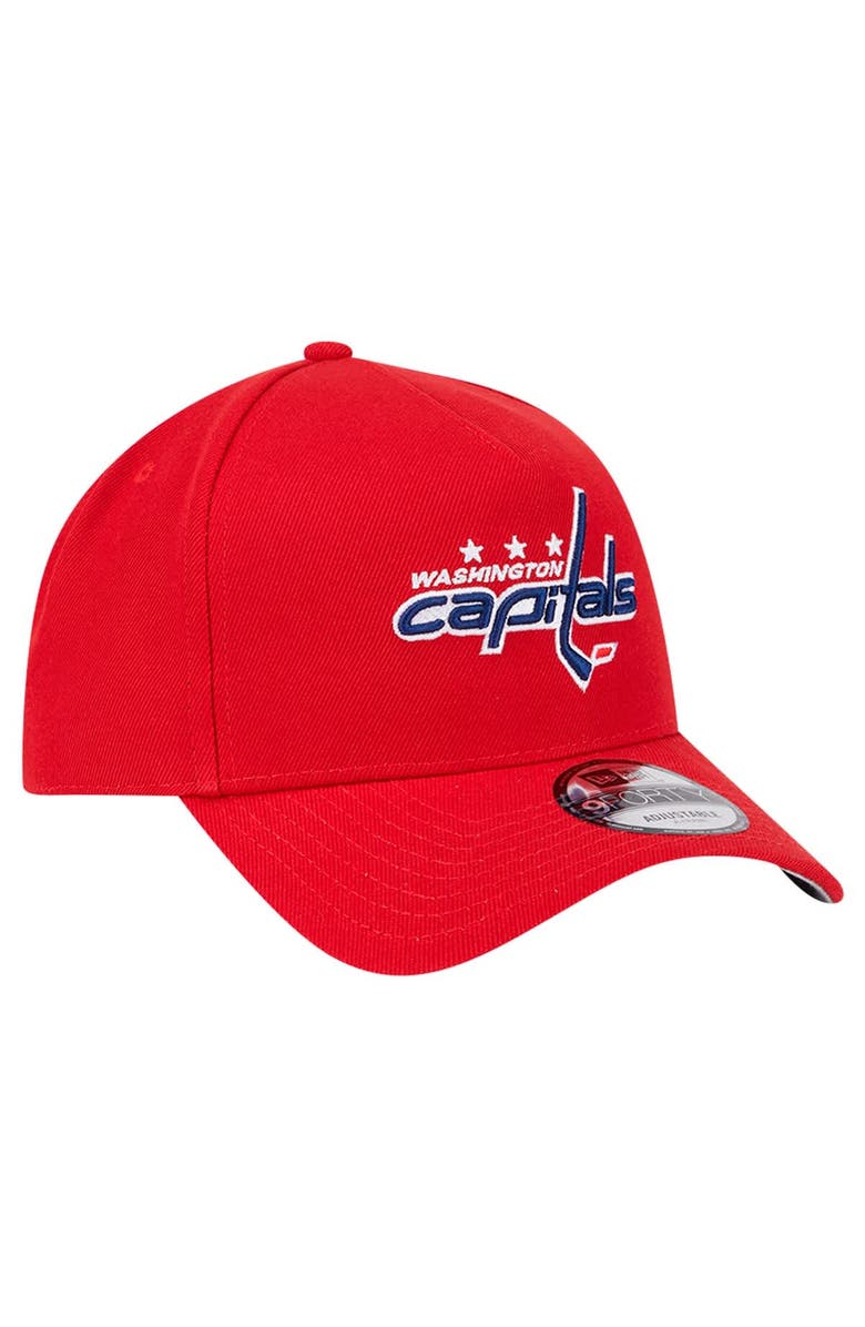 New Era Men's New Era  Red Washington Capitals Core A-Frame 9FORTY Adjustable Hat, Alternate, color, 