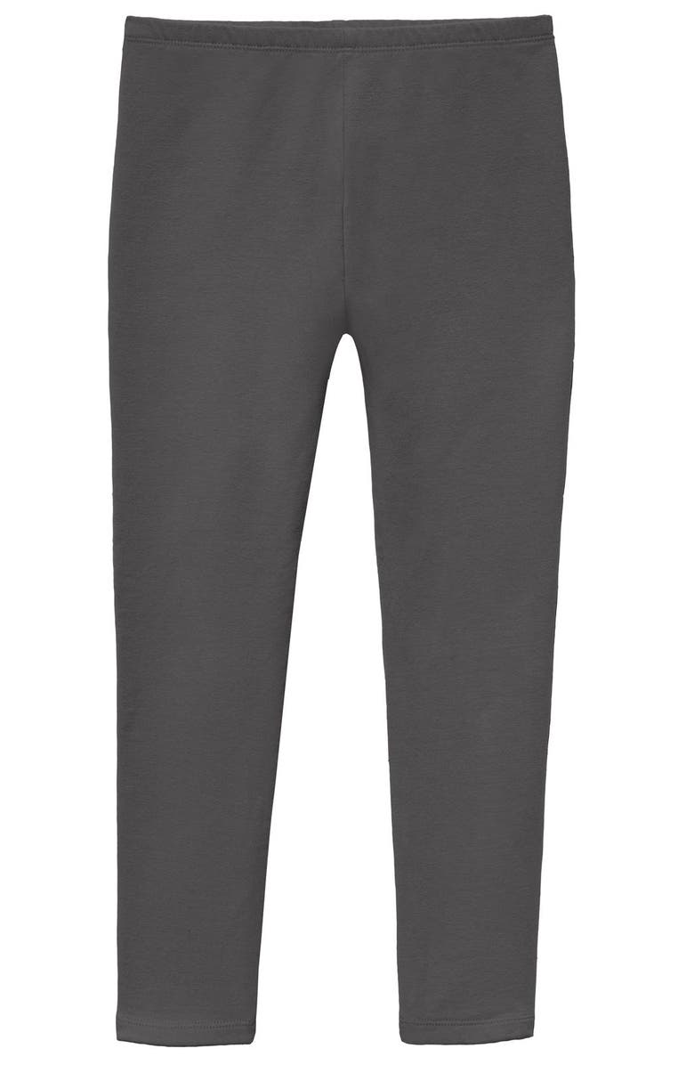 CITY THREADS Baby Girls Soft Fleece Stretch Leggings, Main, color, Charcoal